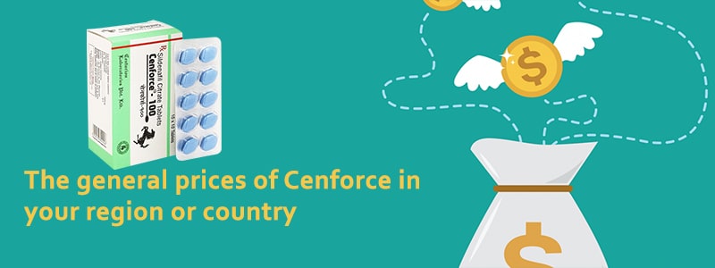 The general prices of Cenforce in your region or country