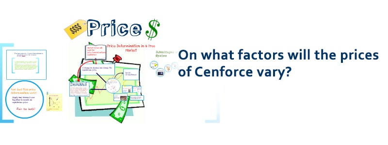 On what factors will the prices of Cenforce vary?