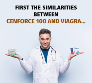 First the similarities between Cenforce 100 and Viagra
