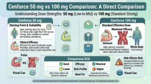 Cenforce 50 mg vs 100 mg Comparison
