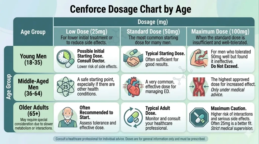 Cenforce dosage chart