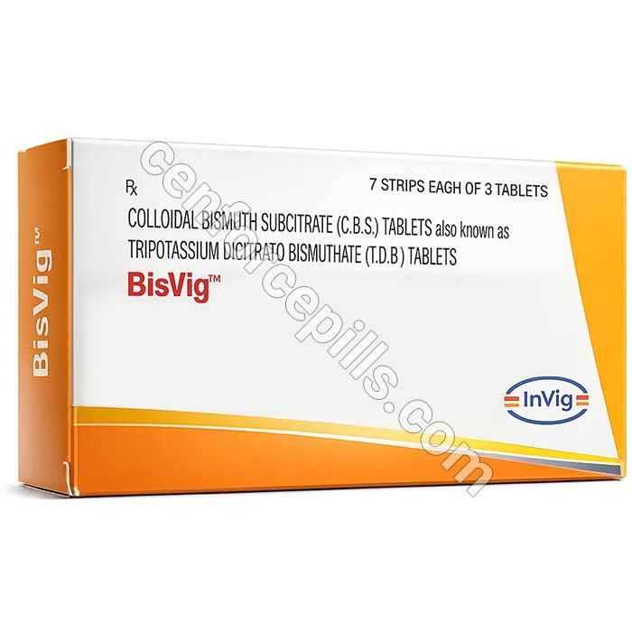 Bisvig 120 mg Tablet (Collodial Bismuth Subcitrate)